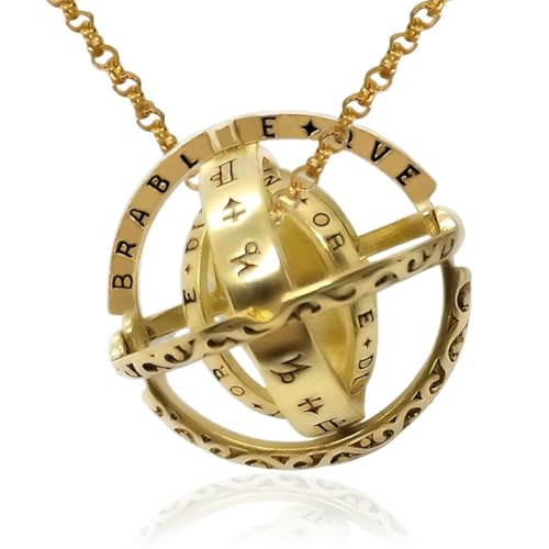 KOQAIIZ Ketten für Herren, Ketten für Mädchen, 360 Grad Konverter Anhänger, Astronomical Sphere Kugelring Kosmische Fingerringe Paar Liebhaber Schmuck Geschenke von KOQAIIZ