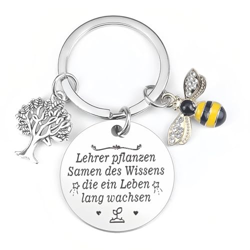 KOQAIIZ Schlüsselanhänger für Lehrerin, Abschiedsgeschenk Lehrerin,Dankeschön Geschenke, Abschiedsgeschenk Erzieherin, Geschenk Erzieherin Weihnachten von KOQAIIZ