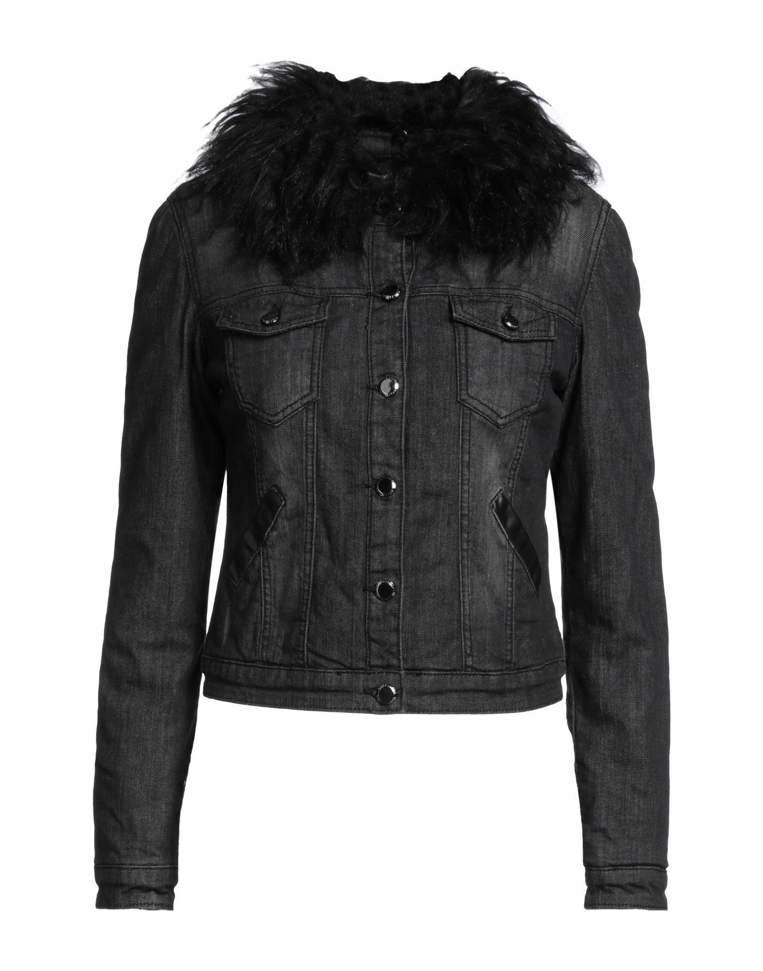 KORALLINE Jeansjacke/-mantel Damen Schwarz von KORALLINE