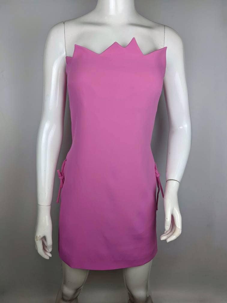 1990Er Versace Vintage Rosa Minikleid. Bustier Barbie Kleid von KORARE