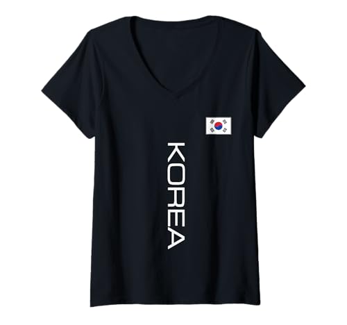 Damen Südkorea-Flagge, sportlicher, vertikaler Stil T-Shirt mit V-Ausschnitt Damen Südkorea-Flagge, sportlicher, vertikaler Stil T-Shirt mit V-Ausschnitt von KOREAN ATHLETIC STYLE APPAREL