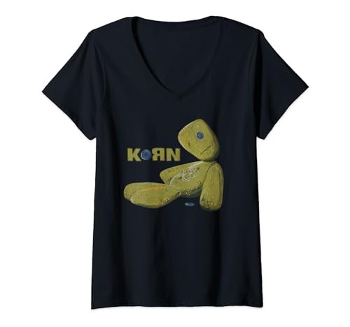 Damen Korn Issues Doll T-Shirt mit V-Ausschnitt von KORN