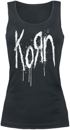 KORN Freak Splatter Frauen Top schwarz S 100% Baumwolle Band-Merch, Bands, Nachhaltigkeit von KORN