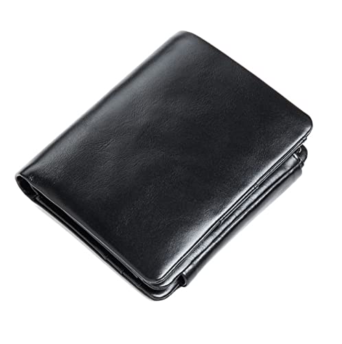 KORP Retro Casual Herren Echtleder Geldbörse Mit Multifunktions- Und Large Capacity Dual Zipper Zero Money Bag Geldbörse von KORP