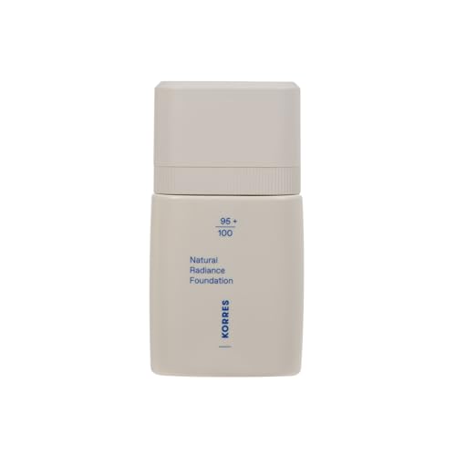 KORRES Natural Radiance Foundation Tan 03, mittlere Deckkraft, bringt das natürliche Strahlen der Haut zum Vorschein, leicht cremige Textur, mit erfrischendem Pfingstrosen-Blütenextrakt, vegan, 30 ml von KORRES
