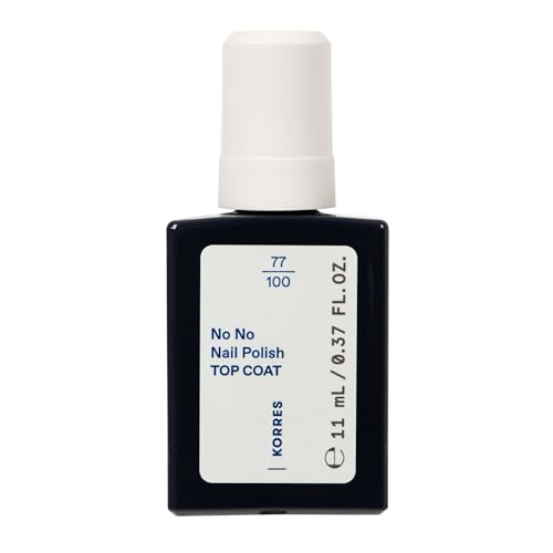KORRES No No Nail Polish Top Coat - veganer 10-Free Überlack, für ein langanhaltendes Farbergebnis, splitterfest, 11 ml – natürlich gepflegte Nägel ohne Schadstoffe von KORRES