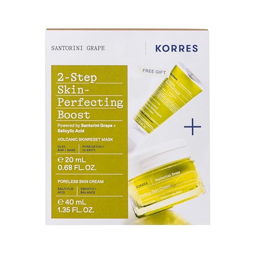 KORRES SANTORINI GRAPE Set 2-Step Boost für Hautperfektionierung, Vorteilsset für Frauen und Männer, Gesichtscreme 40 ml und Maske 20 ml, klärt ölige und Mischhaut, vegan KORRES SANTORINI GRAPE Set 2-Step Boost für Hautperfektionierung, Vorteilsset für Frauen und Männer, Gesichtscreme 40 ml und Maske 20 ml, klärt ölige und Mischhaut, vegan von KORRES