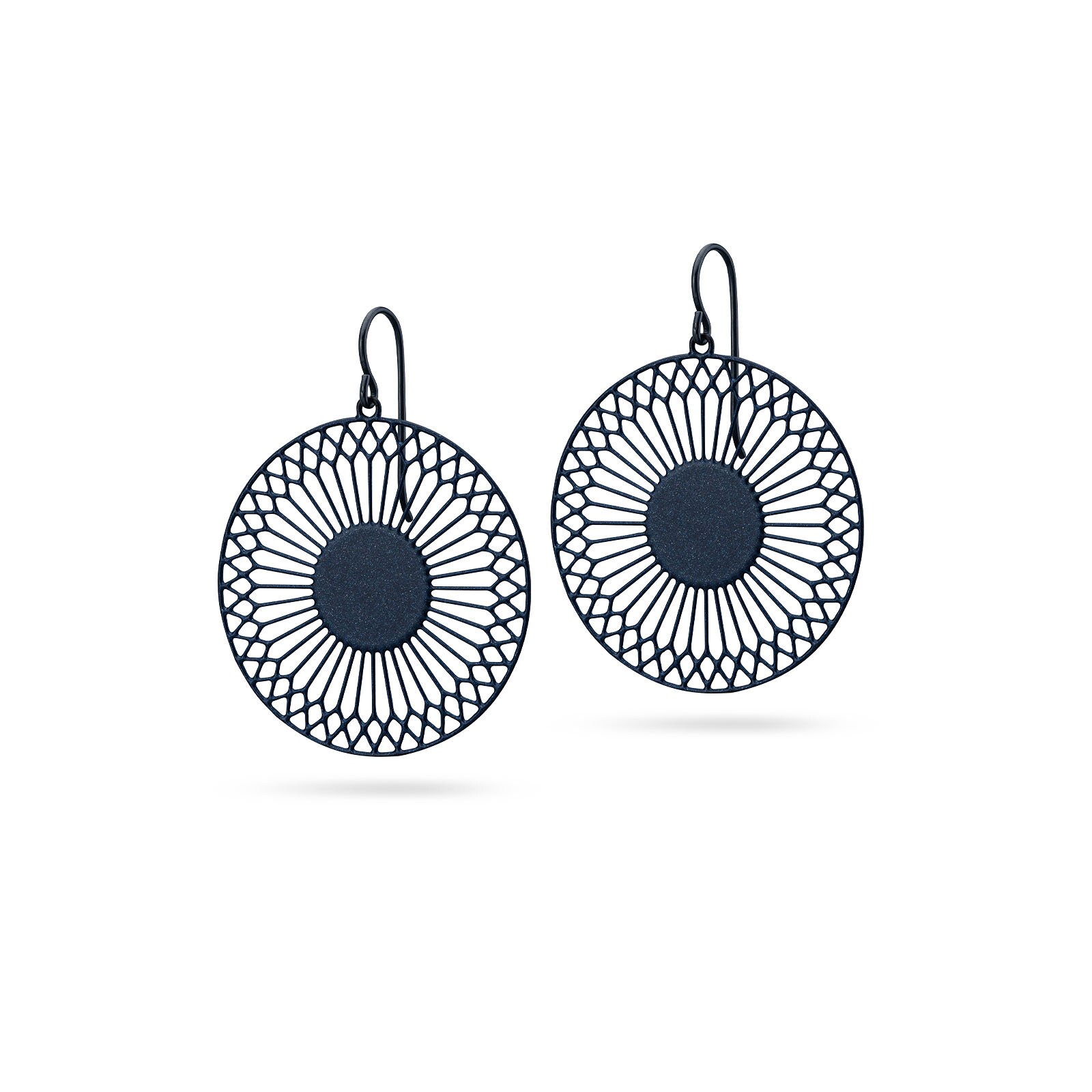 Blaue Runde Ohrringe | Leichter Schmuck Moderne Festival Darkblue Jewelry Art Deco Accessory Blaue Runde Ohrringe | Leichter Schmuck Moderne Festival Darkblue Jewelry Art Deco Accessory von KOSAE