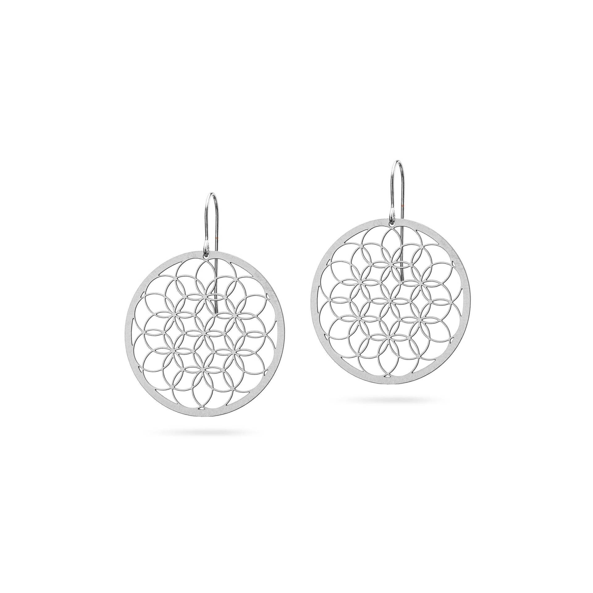 Blume Des Lebens | Edelstahl Ohrringe Yoga Schmuck Geschenk Für Die Freundin Blume Des Lebens | Edelstahl Ohrringe Yoga Schmuck Geschenk Für Die Freundin von KOSAE