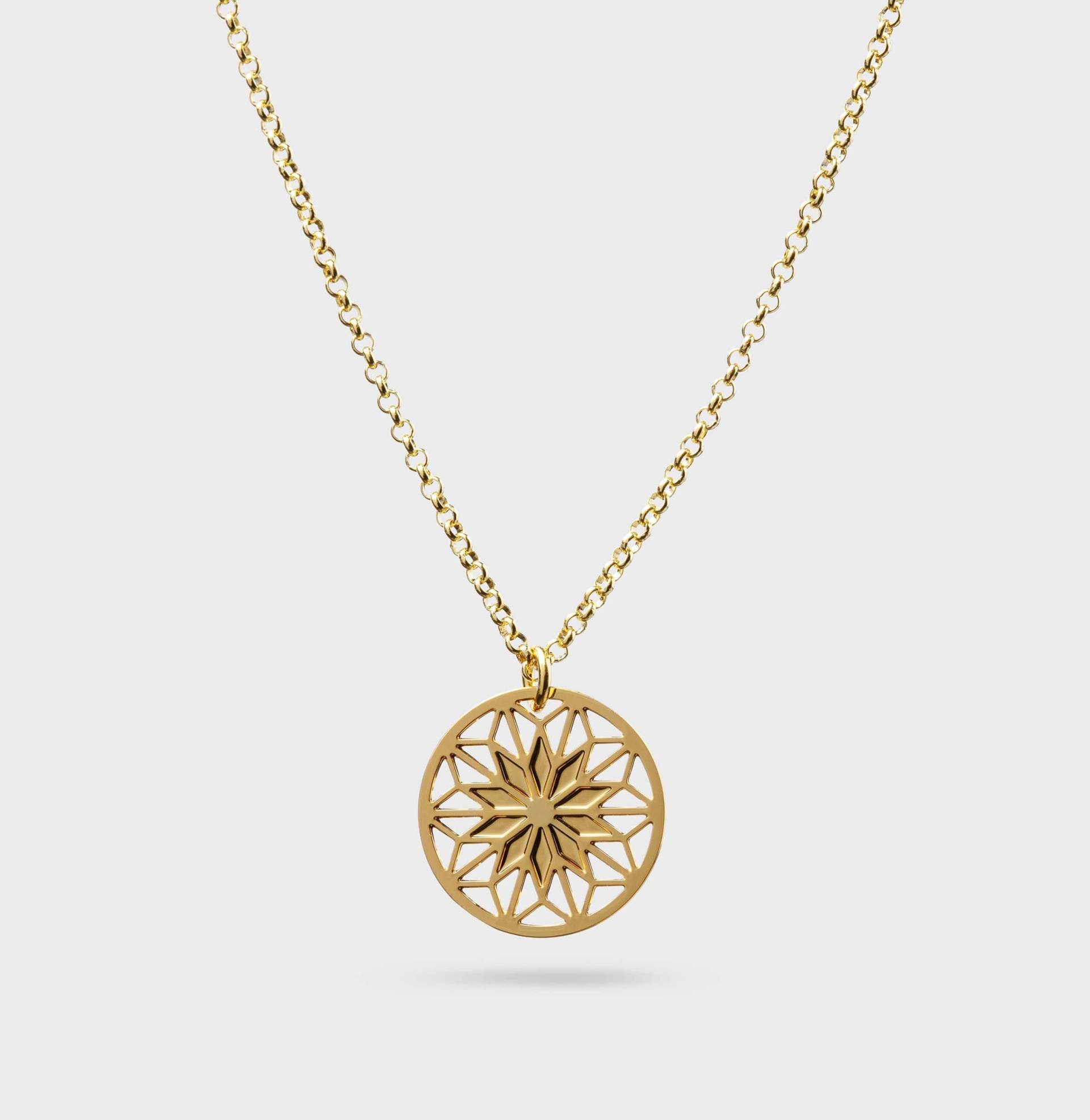 Goldene Mandala Kette | Schmuck Vergoldete Designer Geschenk Freundin Mutter Goldene Mandala Kette | Schmuck Vergoldete Designer Geschenk Freundin Mutter von KOSAE