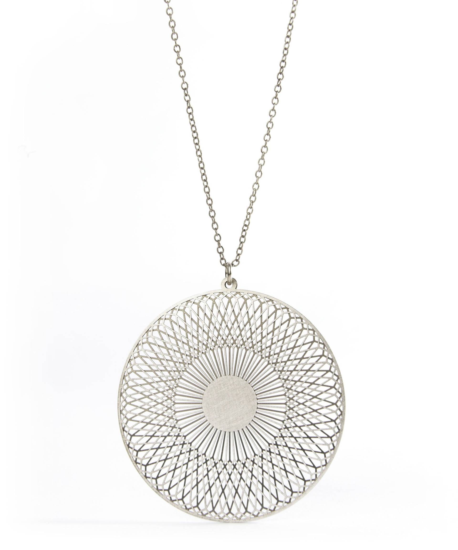 Große Ausgefallene Kette | Sonnen Statement Silberne Edelstahl Designer Schmuck Große Ausgefallene Kette | Sonnen Statement Silberne Edelstahl Designer Schmuck von KOSAE