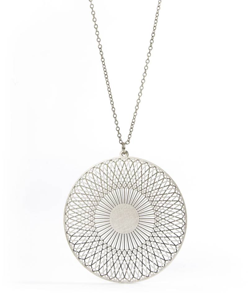 Große Ausgefallene Kette | Sonnen Statement Silberne Edelstahl Designer Schmuck Große Ausgefallene Kette | Sonnen Statement Silberne Edelstahl Designer Schmuck von KOSAE