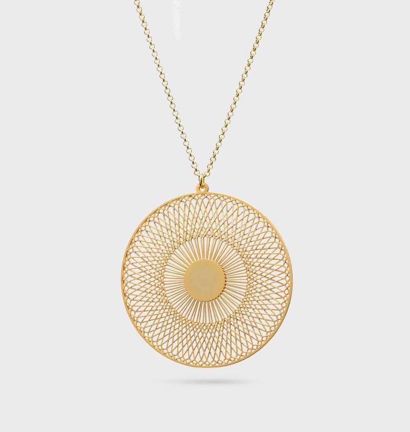 Große Goldene Kette | Sonnenkette Lange Vergoldete Statement Designer Schmuck Geschenk Große Goldene Kette | Sonnenkette Lange Vergoldete Statement Designer Schmuck Geschenk von KOSAE