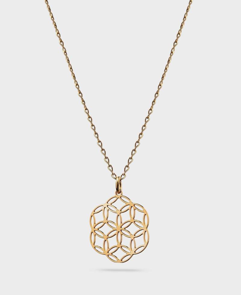 Florale Kette Gold | Samen Des Lebens Design Schmuck Vergoldet Blume Set von KOSAE