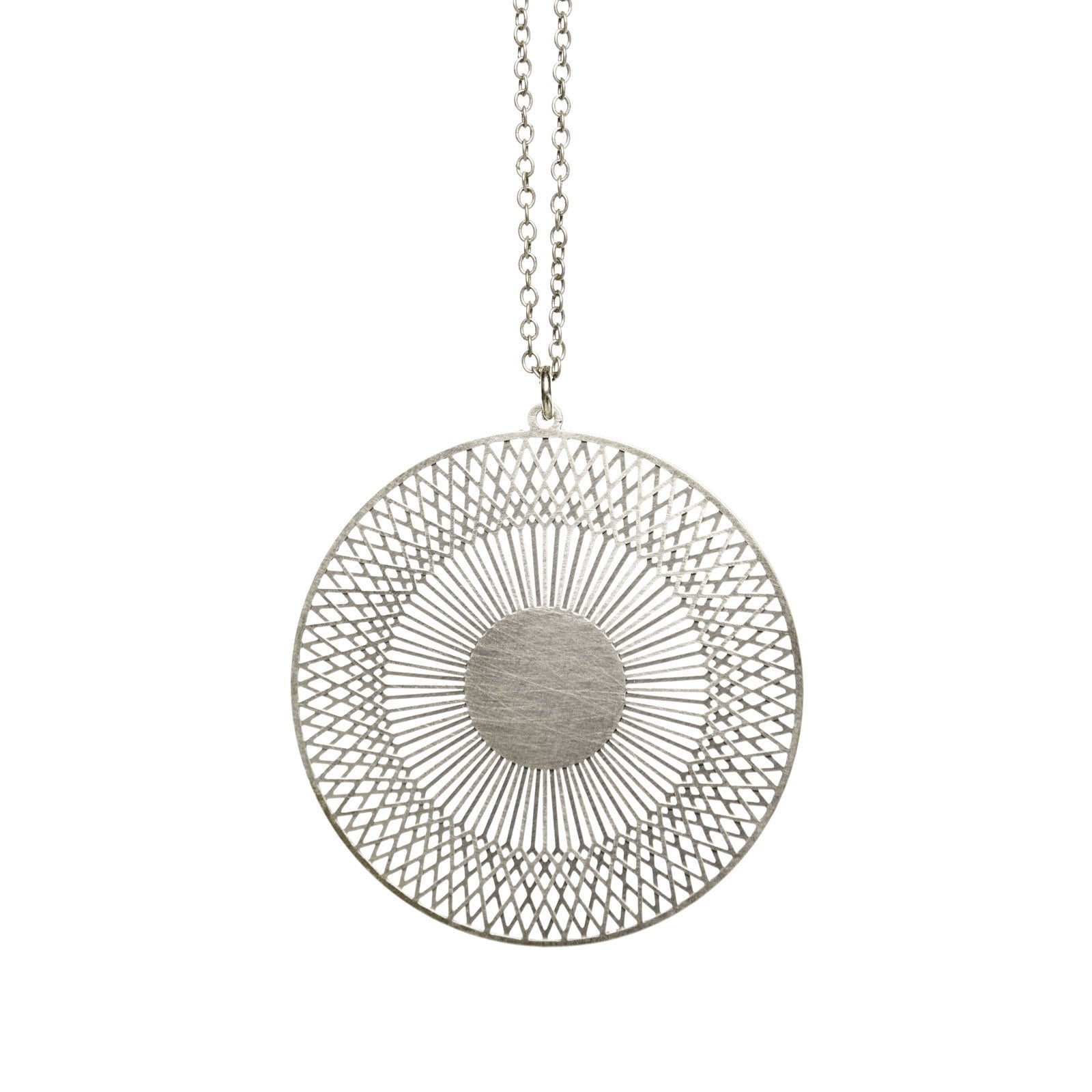 Lange Runde Kette | Silberne Edelstahl Schmuck Designer Set Pendant Necklace Silver Lange Runde Kette | Silberne Edelstahl Schmuck Designer Set Pendant Necklace Silver von KOSAE