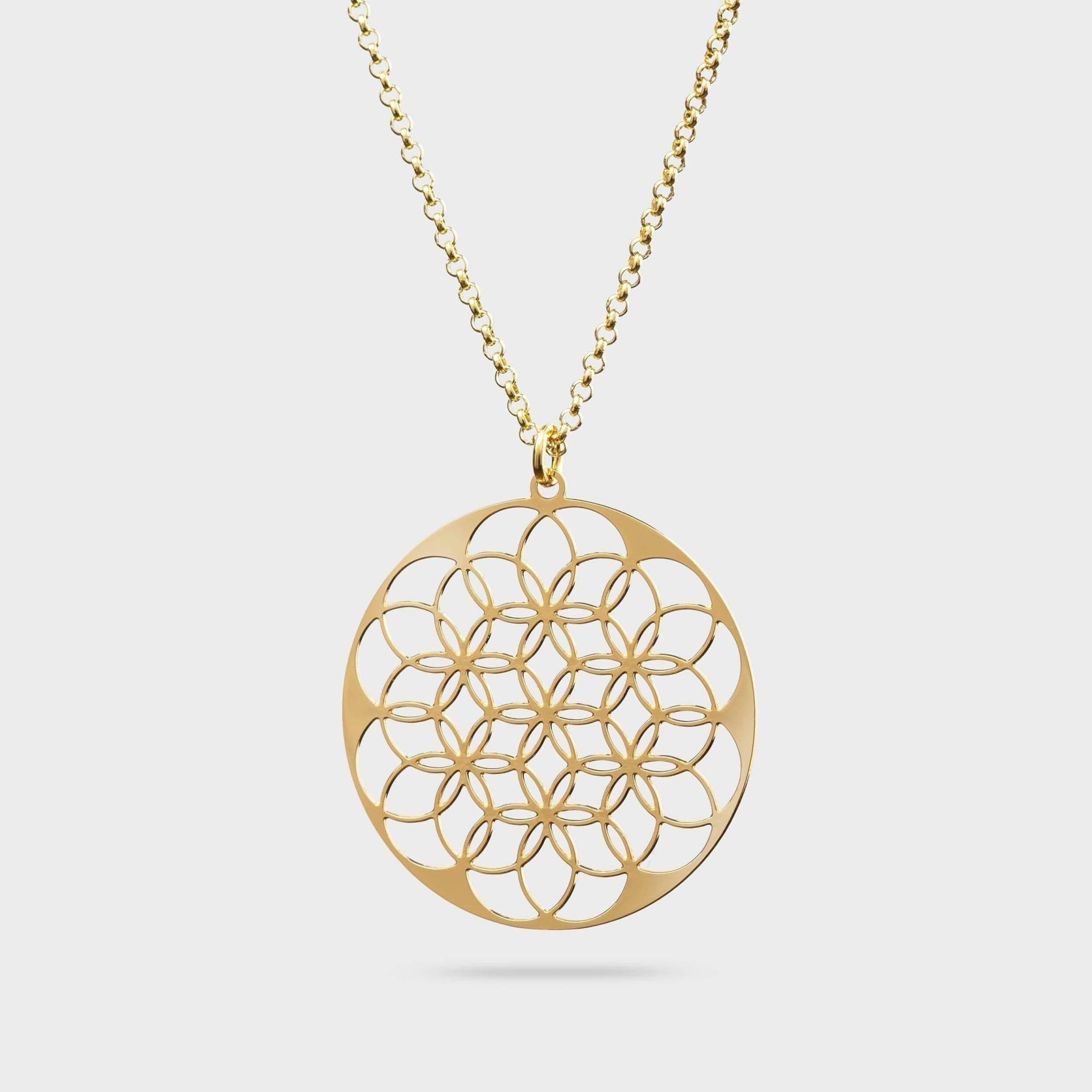 Lebensblume Kette | Flower Of Life Necklace Spiritueller Schmuck Yoga Goldene Lebensblume Kette | Flower Of Life Necklace Spiritueller Schmuck Yoga Goldene von KOSAE