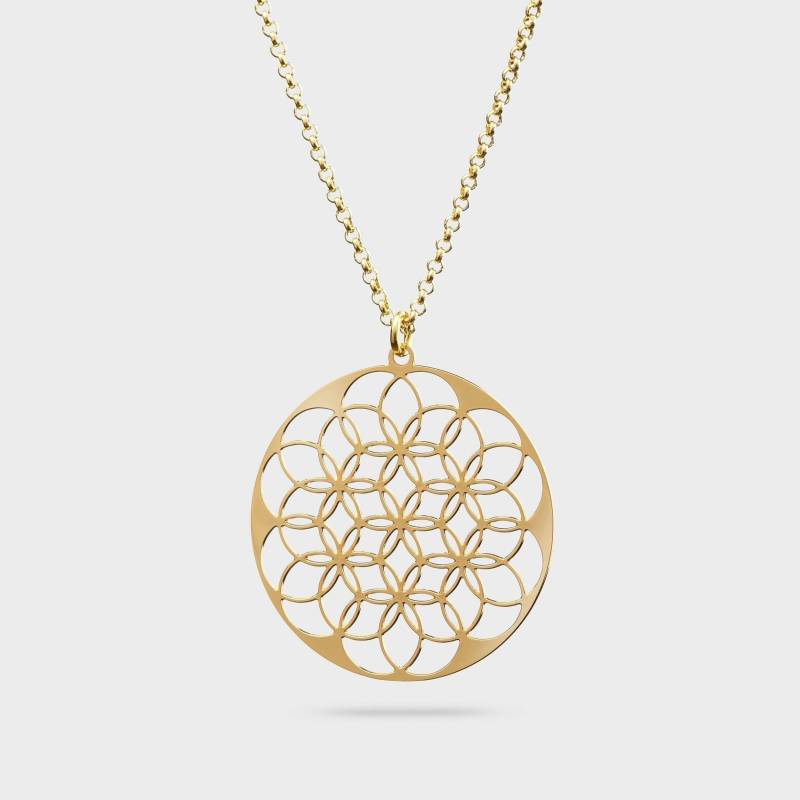 Lebensblume Kette | Flower Of Life Necklace Spiritueller Schmuck Yoga Goldene Lebensblume Kette | Flower Of Life Necklace Spiritueller Schmuck Yoga Goldene von KOSAE