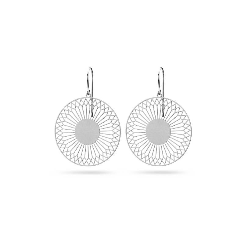 Runde Silberne Ohrringe | Leichte Sonnen Edelstahl Schmuck Designer Set Runde Silberne Ohrringe | Leichte Sonnen Edelstahl Schmuck Designer Set von KOSAE