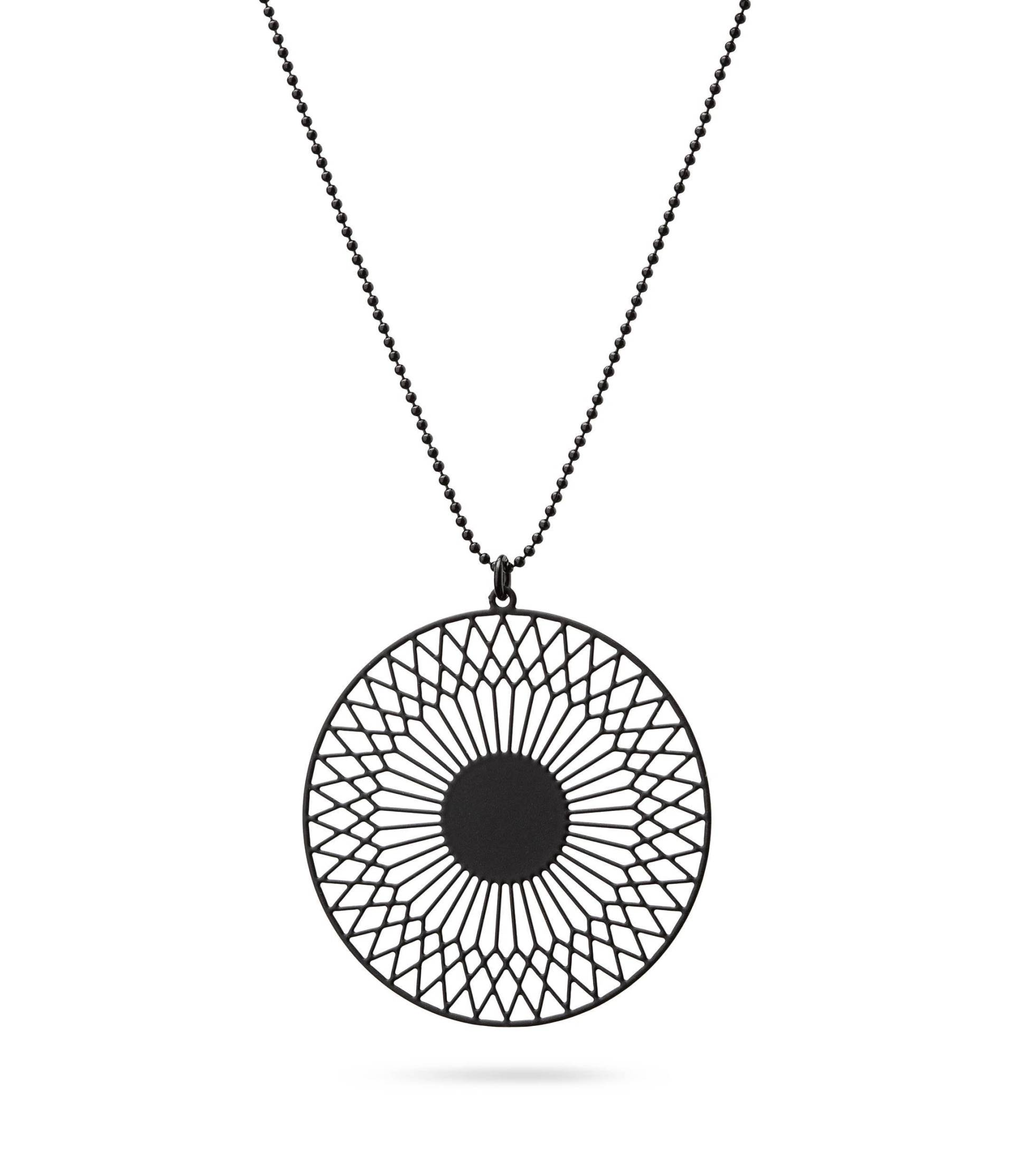 Schwarze Kette | Sonnen Kette| Schwarzer Schmuck Edelstahl Set Designer Schwarze Kette | Sonnen Kette| Schwarzer Schmuck Edelstahl Set Designer von KOSAE