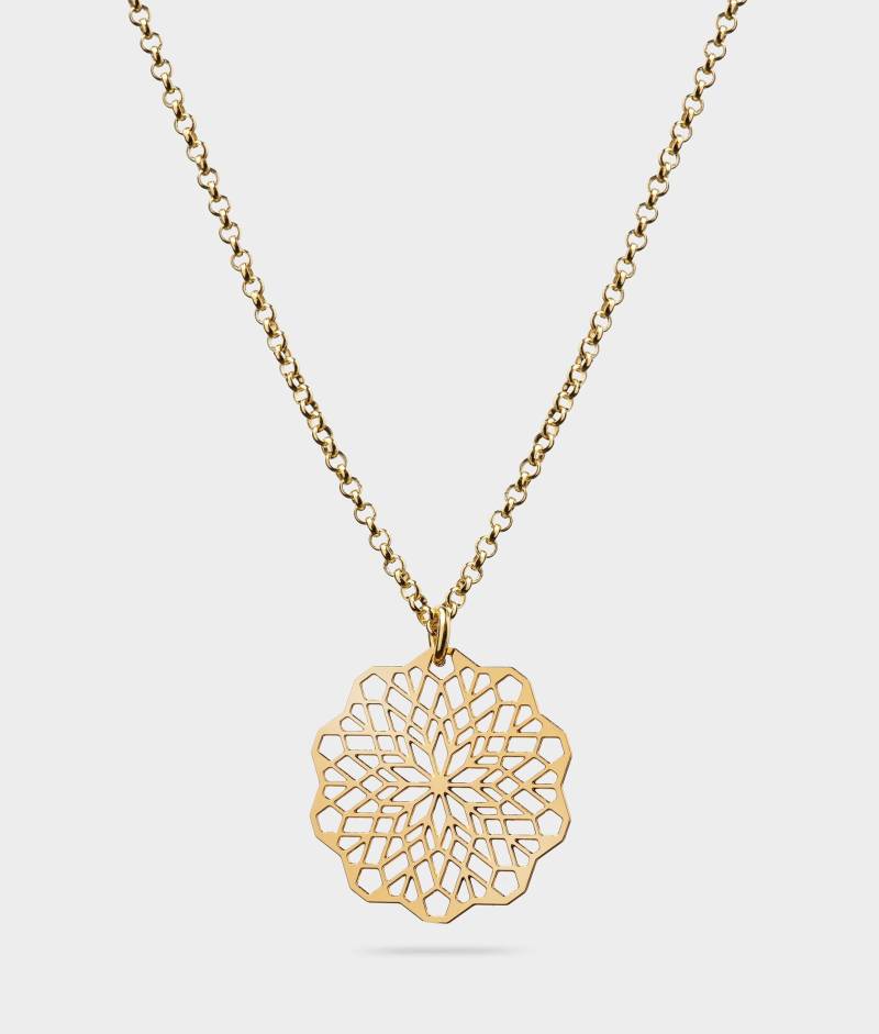 Zarte Blumen Kette Gold | Mandala Design Vergoldeter Schmuck Set Herbst Delicate Flower Necklace Zarte Blumen Kette Gold | Mandala Design Vergoldeter Schmuck Set Herbst Delicate Flower Necklace von KOSAE