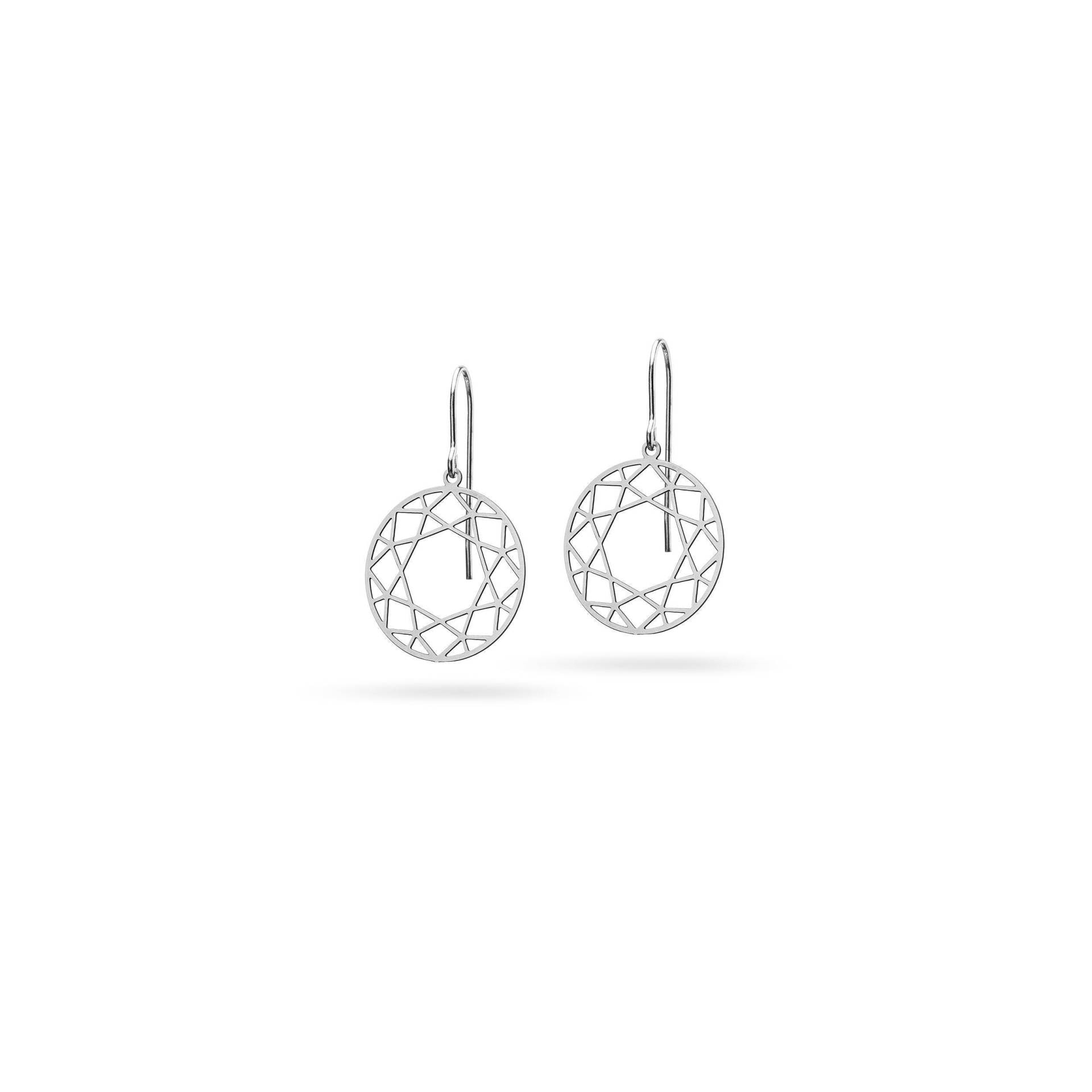 Zarte Runde Ohrringe | Silberne Edelstahl Schmuck Designer Geschenk Freundin || Diamond Cut Earrings Silver Zarte Runde Ohrringe | Silberne Edelstahl Schmuck Designer Geschenk Freundin || Diamond Cut Earrings Silver von KOSAE
