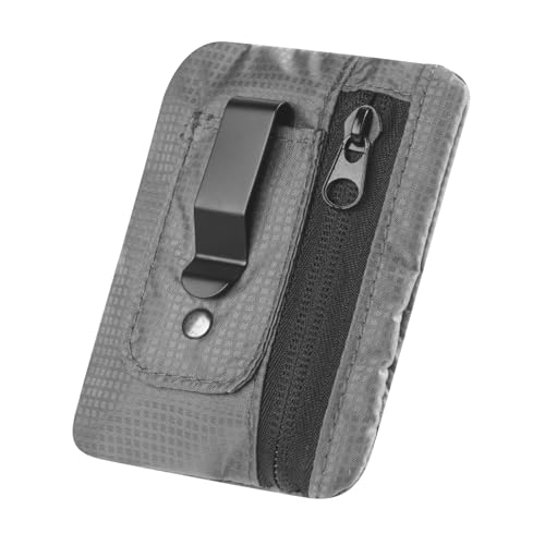 KOSMCCO RFID-blockierender Clip, kompakter, versteckter Reisegürtel, Geldbörse für Karten und Bargeld, schlankes Taschendiebstahl-Design für den täglichen Gebrauch, Grau von KOSMCCO