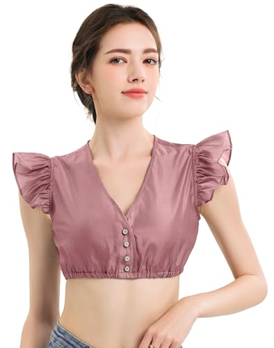 KOSMEEU Dirndl Bluse Damen Dirndlbluse Spitze Trachtenbluse Rosa Dirndlblusen Schlicht Oktoberfest Spitzenbluse Trachten Bluse Bayrische Tracht V-Ausschnitt 52 KOSMEEU Dirndl Bluse Damen Dirndlbluse Spitze Trachtenbluse Rosa Dirndlblusen Schlicht Oktoberfest Spitzenbluse Trachten Bluse Bayrische Tracht V-Ausschnitt 52 von KOSMEEU