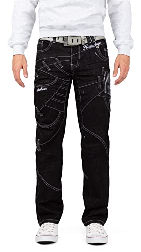 KOSMO LUPO Herren Jeans KM130-1 Schwarz W31/L32 von KOSMO LUPO