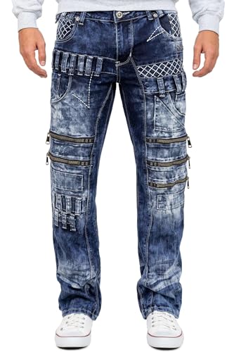 KOSMO LUPO Herren Jeans KM8006 Blau W29/L32 von KOSMO LUPO