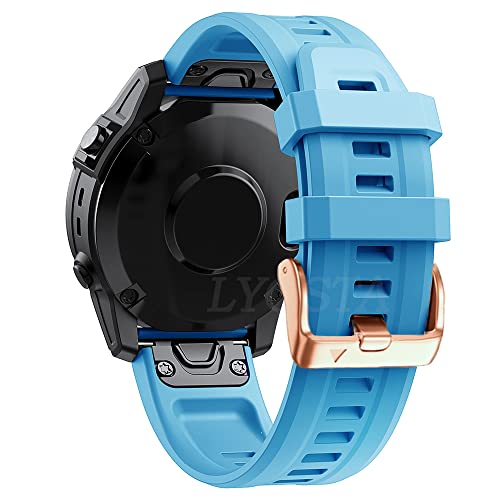 KOSSMA 20 mm Silikon-Sportarmband für Garmin Fenix 7S 6S 6SPro 5S 5SPlus Descent MK2S Smartwatch Schnellverschluss Ersatz Correa, 20mm Fenix 7S, Achat von KOSSMA