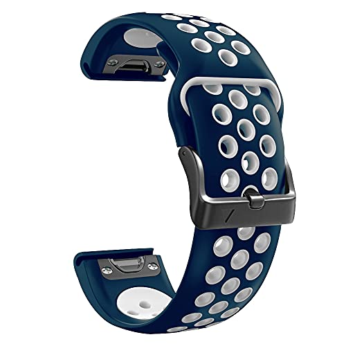 KOSSMA 22 x 26 mm Sport-Silikon-Uhrenarmband für Garmin Fenix 6X 6Pro 5X 5Plus 3 HR Enduro/Instinct Easy Fit Watch Schnellverschluss-Handgelenkband, 22mm For Fenix 6 6Pro, Achat von KOSSMA