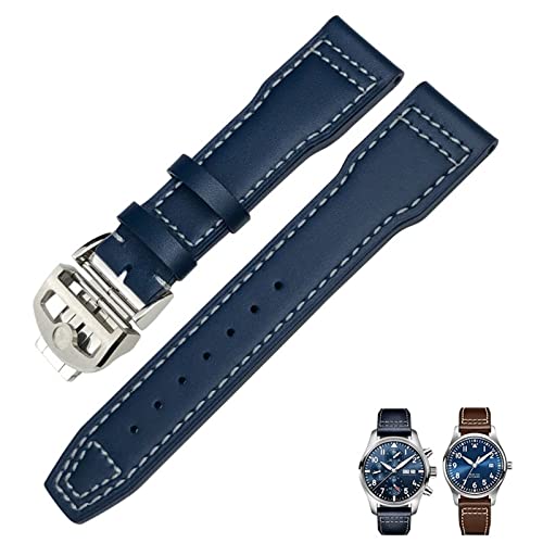 KOSSMA Uhrenarmband aus echtem Leder, 20 mm, 21 mm, 19 mm, 22 mm, für IWC Mark Big Pilot Spitfire Portofino, Uhrenzubehör, 20 mm, Achat von KOSSMA