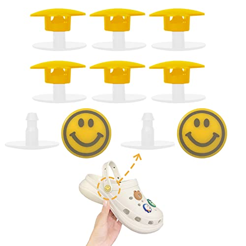 KOTESLLOE 8 Sets Ersatznieten für Crocs, Ersatzteile für Crocs, Gelb Lächeln, Einheitsgröße KOTESLLOE 8 Sets Ersatznieten für Crocs, Ersatzteile für Crocs, Gelb Lächeln, Einheitsgröße von KOTESLLOE