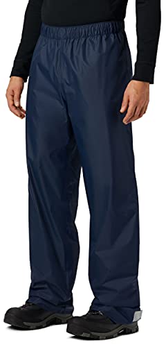 KOUDYEN Herren Regenhose Fahrrad Wasserdicht Überziehhose Wanderhose Atmungsaktiv Winddicht Outdoorhose YK5415M-DarkBlue2-XL von KOUDYEN