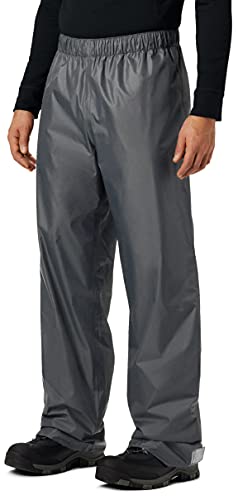 KOUDYEN Herren Regenhose Fahrrad Wasserdicht Überziehhose Wanderhose Atmungsaktiv Winddicht Outdoorhose YK5415M-Grey1-M von KOUDYEN