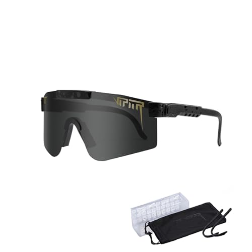 KOUGMCR P-V Polarisierte Sport-Sonnenbrille für Herren und Damen, Fahrradbrille, Sport-Sonnenbrille, UV400-Schutz, Fahrrad-Sonnenbrille (C01) von KOUGMCR