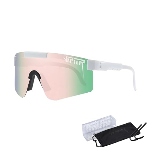 KOUGMCR P-V Polarisierte Sport-Sonnenbrille für Herren und Damen, Fahrradbrille, Sport-Sonnenbrille, UV400-Schutz, Fahrrad-Sonnenbrille (C03) von KOUGMCR