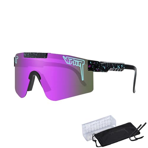 KOUGMCR P-V Polarisierte Sport-Sonnenbrille für Herren und Damen, Fahrradbrille, Sport-Sonnenbrille, UV400-Schutz, Fahrrad-Sonnenbrille (C04) von KOUGMCR