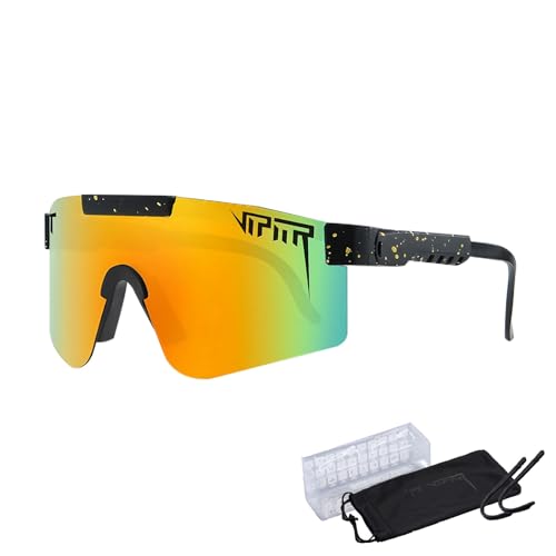 KOUGMCR P-V Polarisierte Sport-Sonnenbrille für Herren und Damen, Fahrradbrille, Sport-Sonnenbrille, UV400-Schutz, Fahrrad-Sonnenbrille (C06) von KOUGMCR