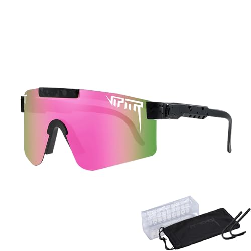 KOUGMCR P-V Polarisierte Sport-Sonnenbrille für Herren und Damen, Fahrradbrille, Sport-Sonnenbrille, UV400-Schutz, Fahrrad-Sonnenbrille (C11) von KOUGMCR