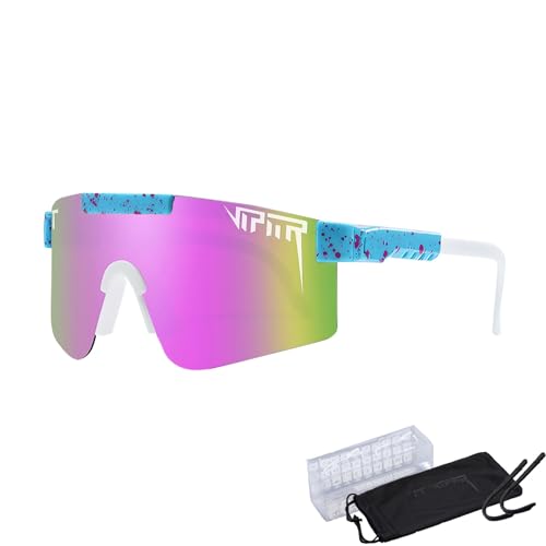 KOUGMCR P-V Polarisierte Sport-Sonnenbrille für Herren und Damen, Fahrradbrille, Sport-Sonnenbrille, UV400-Schutz, Fahrrad-Sonnenbrille (C13) von KOUGMCR