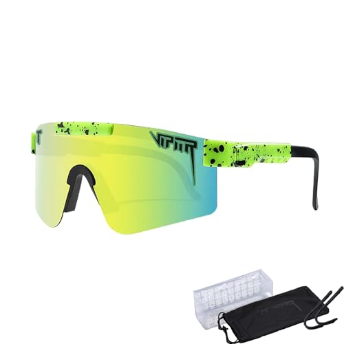 KOUGMCR P-V Polarisierte Sport-Sonnenbrille für Herren und Damen, Fahrradbrille, Sport-Sonnenbrille, UV400-Schutz, Fahrrad-Sonnenbrille (C14) von KOUGMCR