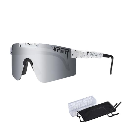 KOUGMCR P-V Polarisierte Sport-Sonnenbrille für Herren und Damen, Fahrradbrille, Sport-Sonnenbrille, UV400-Schutz, Fahrrad-Sonnenbrille (C17) von KOUGMCR