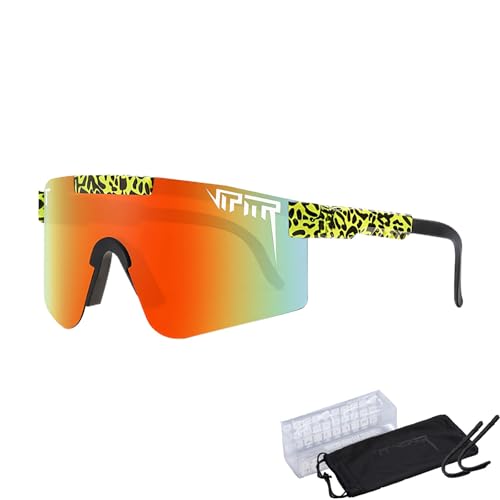 KOUGMCR P-V Polarisierte Sport-Sonnenbrille für Herren und Damen, Fahrradbrille, Sport-Sonnenbrille, UV400-Schutz, Fahrrad-Sonnenbrille (C18) von KOUGMCR