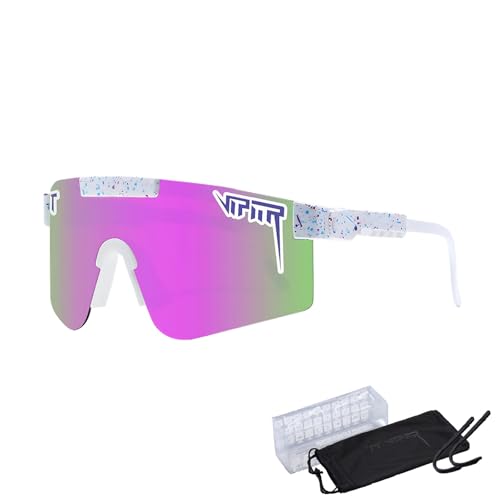 KOUGMCR P-V Polarisierte Sport-Sonnenbrille für Herren und Damen, Fahrradbrille, Sport-Sonnenbrille, UV400-Schutz, Fahrrad-Sonnenbrille (C20) von KOUGMCR
