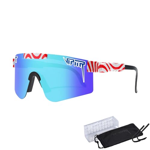 KOUGMCR P-V Polarisierte Sport-Sonnenbrille für Herren und Damen, Fahrradbrille, Sport-Sonnenbrille, UV400-Schutz, Fahrrad-Sonnenbrille (C21) von KOUGMCR