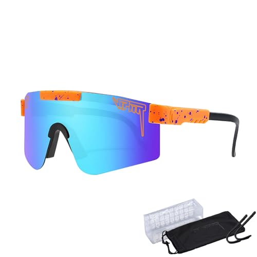 KOUGMCR P-V Polarisierte Sport-Sonnenbrille für Herren und Damen, Fahrradbrille, Sport-Sonnenbrille, UV400-Schutz, Fahrrad-Sonnenbrille (C25) von KOUGMCR