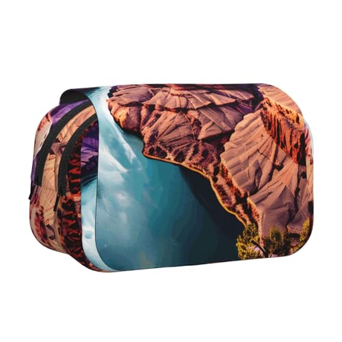 Beauty Grand Canyon Make-up-Kosmetiktasche, Schreibwaren, Kawaii-Bleistift-Box, Gadget-Organizer, Tasche mit Reißverschluss von KOUUIP