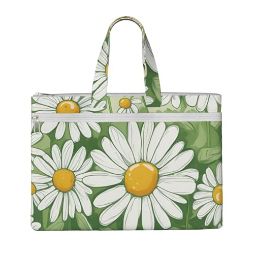 Daisy Canvas Dokumententasche mit Druck, 26,7 x 38,1 cm, 2 Reißverschlusstaschen, übersichtlich für Büroakten Daisy Canvas Dokumententasche mit Druck, 26,7 x 38,1 cm, 2 Reißverschlusstaschen, übersichtlich für Büroakten von KOUUIP