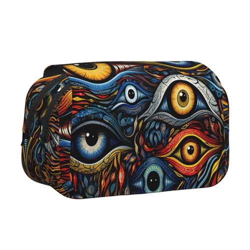 Eyes 1 Make-up-Kosmetiktasche, Schreibwaren, Kawaii-Bleistift-Box, Gadget-Organizer, Tasche mit Reißverschluss von KOUUIP